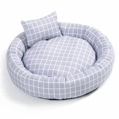 In het groot Rond Zacht Warm Huisdierenbed met van de Kattenhonden van Cuddler van de Hoofdkussendoughnut van het het Bedhuisdier het bedluxe met niet misstapbodem