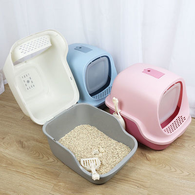 Volledig Ingesloten Cat Litter Pan Waterproof Hooded Cat Litter Box With Shovel