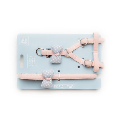 Het huisdier levert het Leuke Dots Cat Harness Bow Tie Adjustable-van de de Riemtractie van de Huisdierenborst Achterkatoen Cat Dog Harness Leash Set