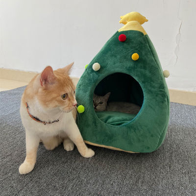Hoog - van de Puppybedden van kwaliteitskatten van het het Huisdierenbed Wasbare Warme van de de Luxekerstboom het Holmat