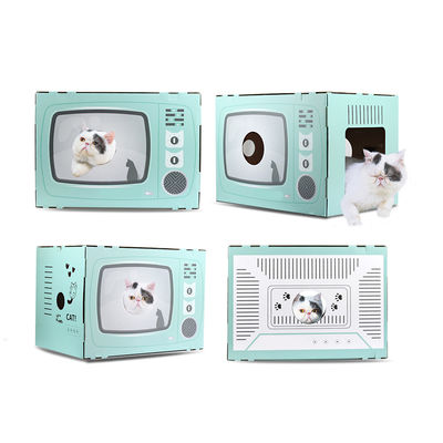 Cat House Scratcher Retro-de Vorm Cat Lounge van TV met het Holbed Scratcher van het Blocnote Golfkarton