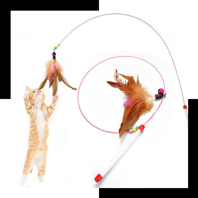 Teaser van Hallupetscat pet toys cat feather Toverstokje