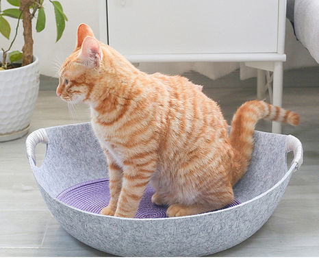 gevoeld kattennest met voor 100%-van de het nestkat van het veiligheidshuisdier het ronde van het de hondbed nest van het de kattenbed
