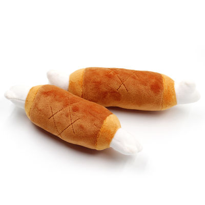 Twee leidden de Pluche van de Beenvorm de Piepende Hond het Tandjes krijgenspeelgoed 27g van het Speelgoedpuppy kauwt