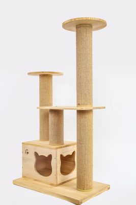 OEM &amp; ODM van het de Tredenhuisdier van Luxe Houten Cat Climbing Tree Furniture Safety de Stijgingsbed