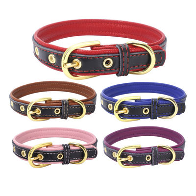 Pu-Halsband van het Leer de Stevige Zachte Kleurrijke Huisdier voor Kleine Middelgrote Grote de Riem Regelbare Veilige Kraag van de Hondenhals