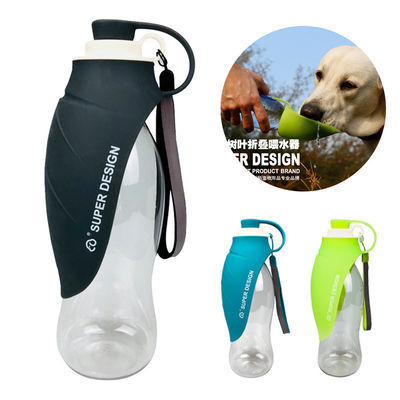 Van het de Flessen Draagbare Huisdier van het hond Openluchtwater van de de Hondenreis van de het Waterautomaat de Voedercontainer met Silicone Vouwbare het Drinken Kop