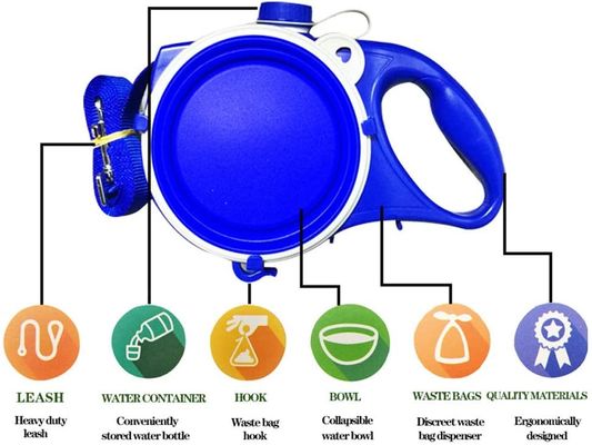 De Fles van het de Leibandwater van de kabelhond met Vouwbare Functie 5 van Koppenmuti in 1