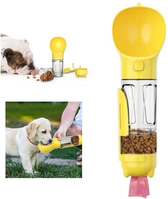 Multifunctionele 2 in 1 het Waterfles van het Hond Draagbare Puppy met de Schopvuilniszakken van de Voedseldoos