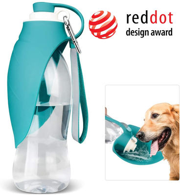 Opvouwbare van de het Waterfles van de Siliconehond Vriendschappelijke het Bladvorm van Eco