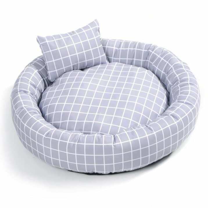 In het groot Rond Zacht Warm Huisdierenbed met van de Kattenhonden van Cuddler van de Hoofdkussendoughnut van het het Bedhuisdier het bedluxe met niet misstapbodem