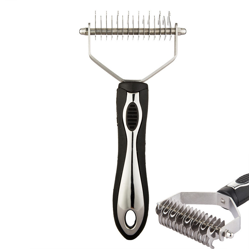 Het Verzorgen van Cat Massage Comb Brushes Pet van roestvrij staalhonden het Haarkam van de Hulpmiddelenrek