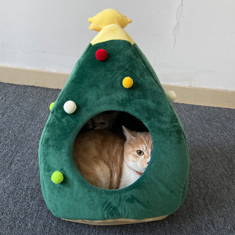 Hoog - van de Puppybedden van kwaliteitskatten van het het Huisdierenbed Wasbare Warme van de de Luxekerstboom het Holmat