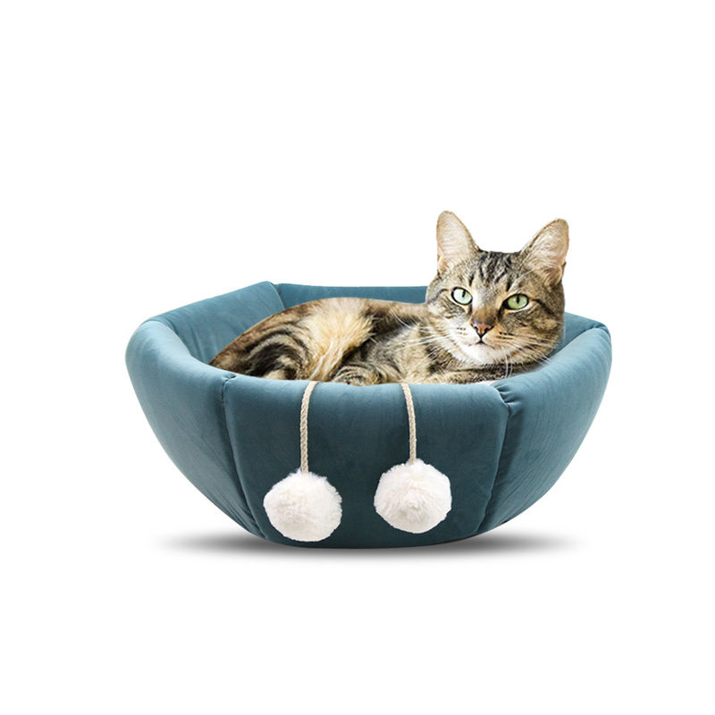 2-in-1 vouwbaar rond van het de kattenhuis van de vorm diep slaap van het de kattenhuisdier duurzaam van de het bed in te ademen hond het bedhol