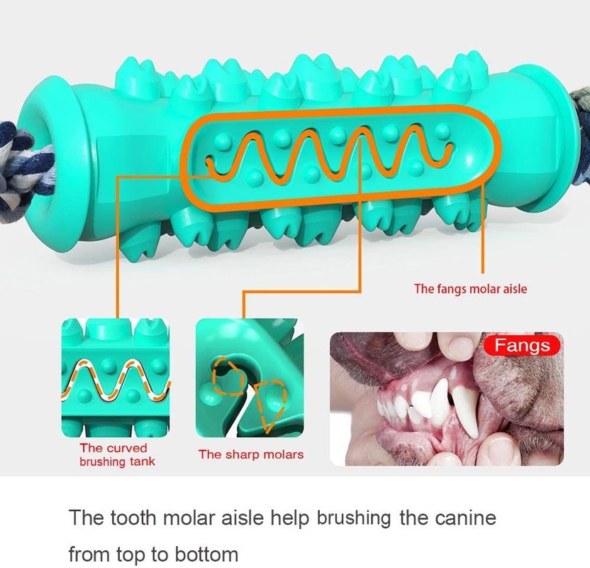 Het niet Giftige Rubber kauwt Speelgoed voor de Hond die van Tandjes krijgenpuppy 15-30 pond Tandhygiëne verbetert