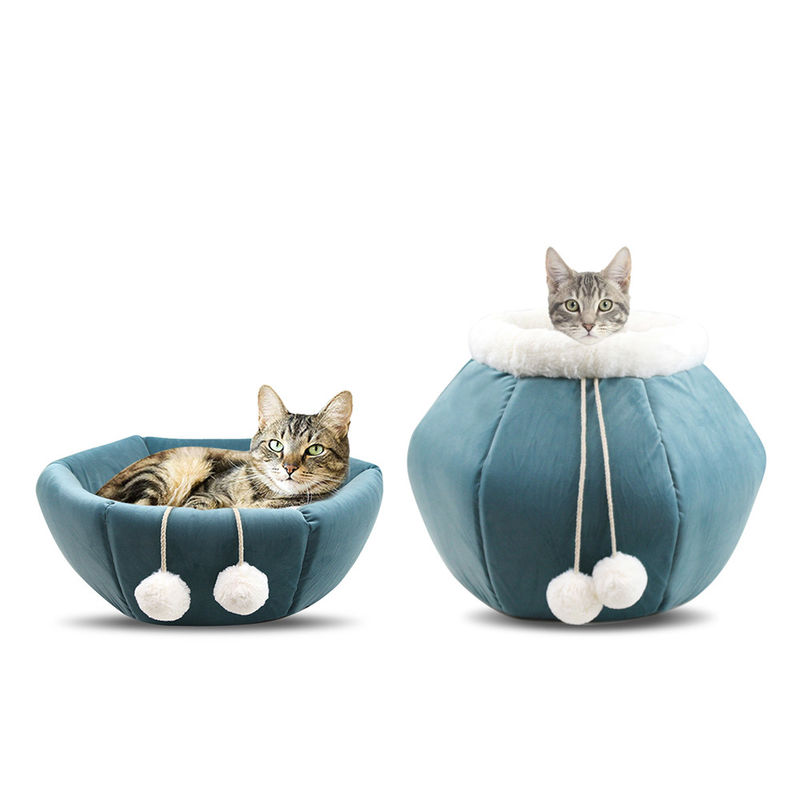 2-in-1 vouwbaar rond van het de kattenhuis van de vorm diep slaap van het de kattenhuisdier duurzaam van de het bed in te ademen hond het bedhol