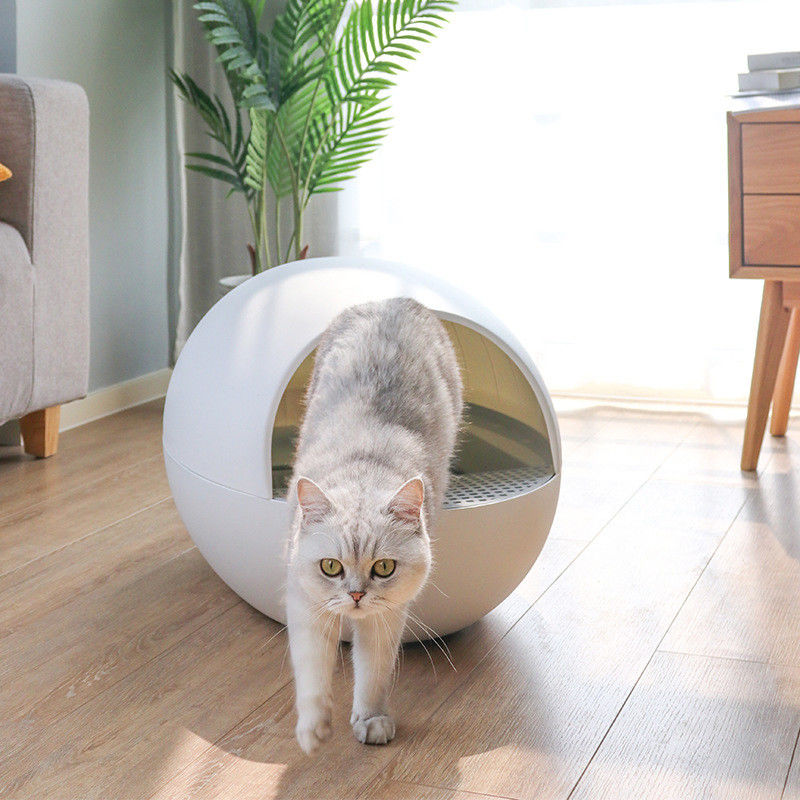 Eitype Zelfreinigende Cat Litter Box Toilet Semi Ingesloten Plonsdeodorant met geringe geluidssterkte