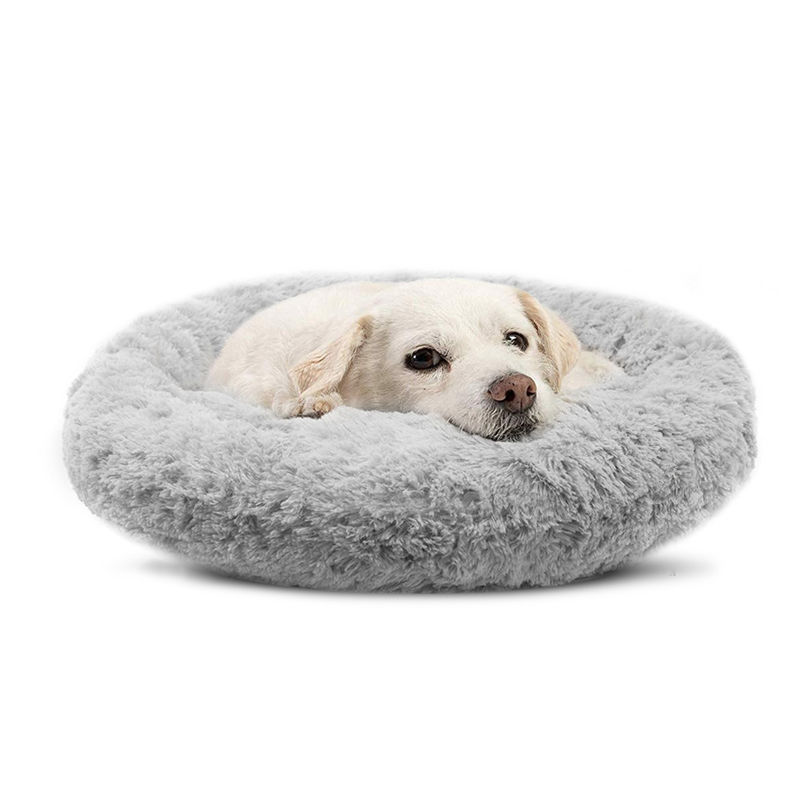 Het Bed van doughnutcat bed faux fur dog voor Middelgrote Kleine van het het Huisdierenbed van de Honden Zelf Verwarmende Knuffel de Luxemat