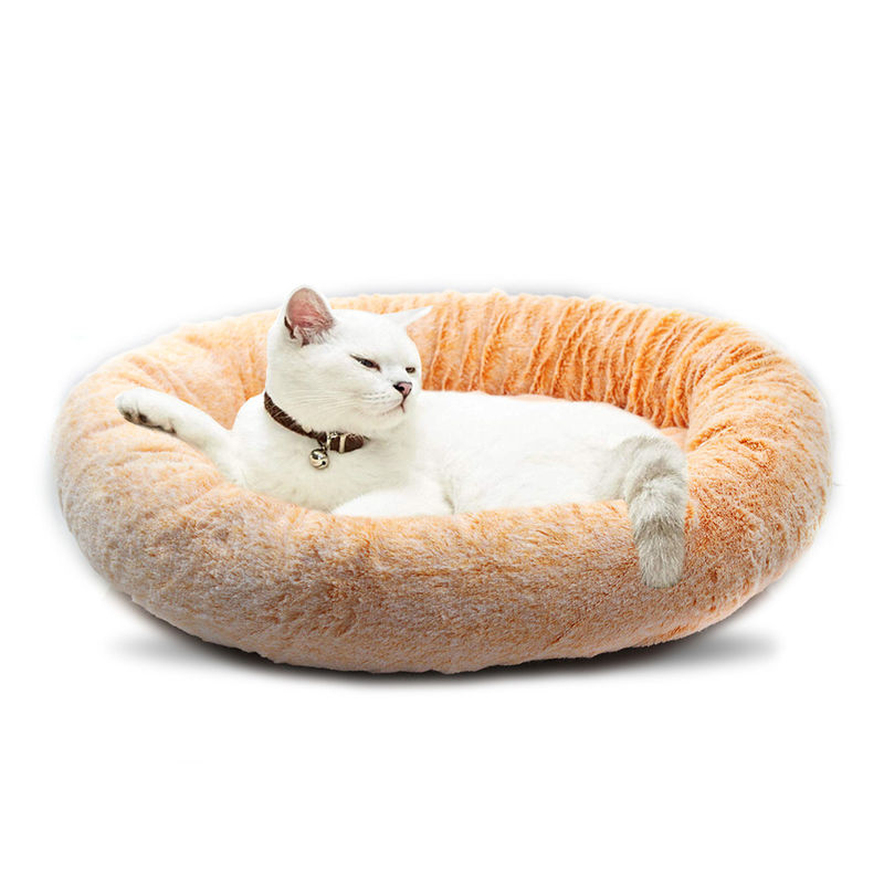 Het Bed van doughnutcat bed faux fur dog voor Middelgrote Kleine van het het Huisdierenbed van de Honden Zelf Verwarmende Knuffel de Luxemat