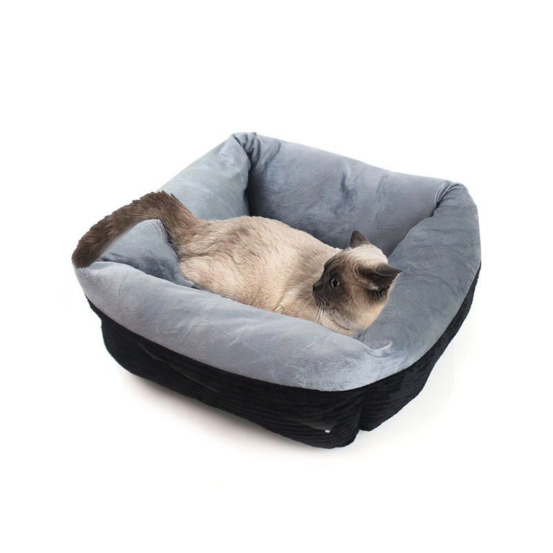 Van de Hondcat bed self-warming deep sleep van de rechthoekpluche van het het Huisdierenbed van het de Huisdierenbed Corduroy Wasbare Comfortabele de Hondbank