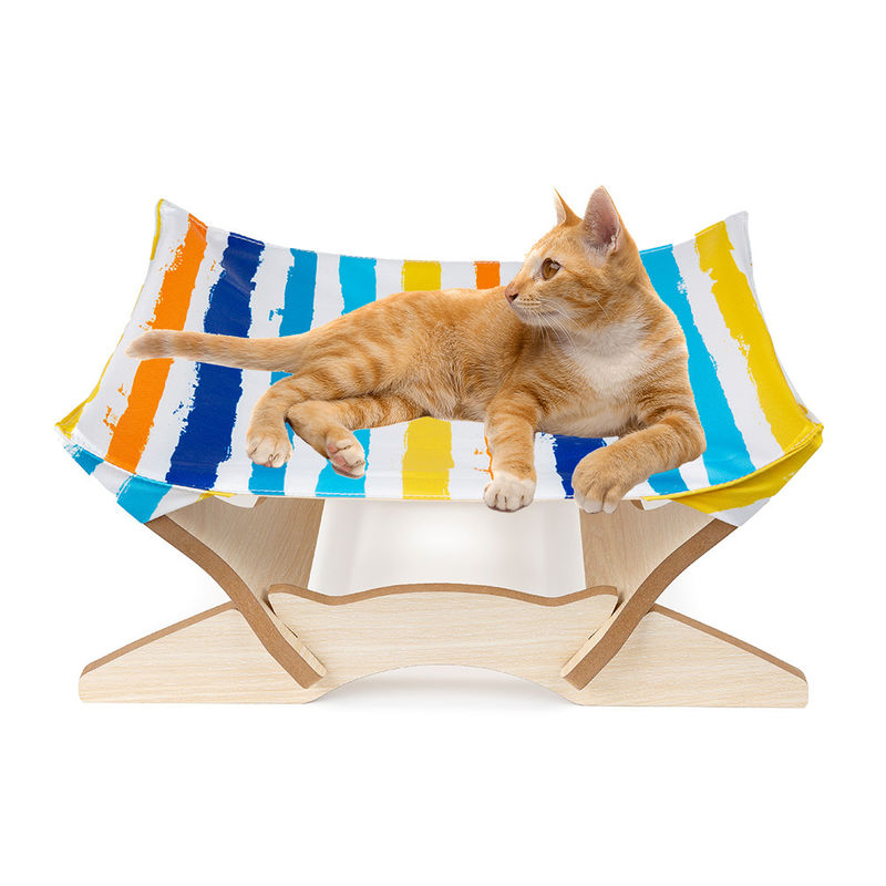 Opgeheven Cat Beds Cat Hammock Blanket-Bedden Houten Afneembaar Kader Vierkante Hangende Wasbare Cat Sofa