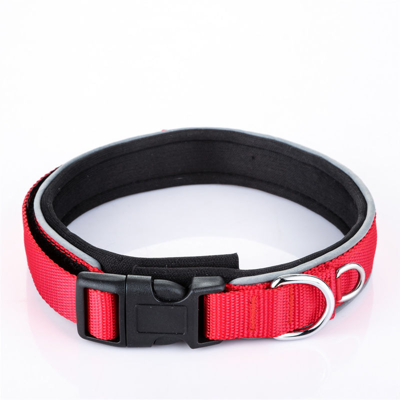 Regelbare van de de Kraagketting van de Hondleiband van de de Laserhond van het het Loodhuisdier nylon van de de Streep Comfortabele Kraag Weerspiegelende perro van paragraaf