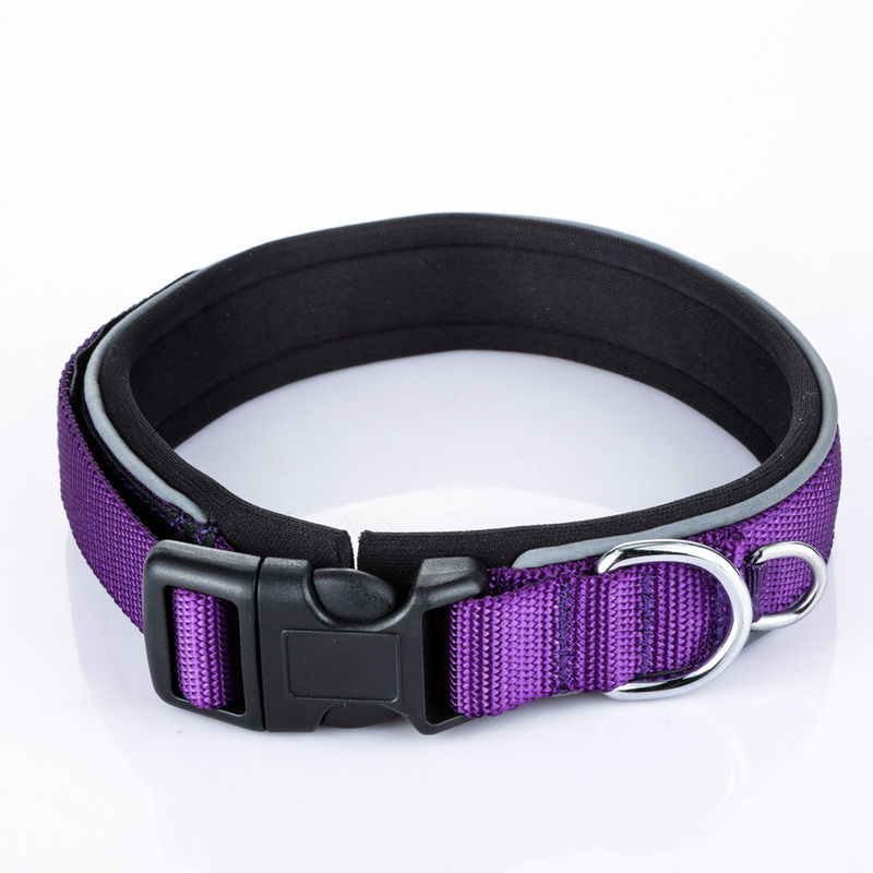 Regelbare van de de Kraagketting van de Hondleiband van de de Laserhond van het het Loodhuisdier nylon van de de Streep Comfortabele Kraag Weerspiegelende perro van paragraaf