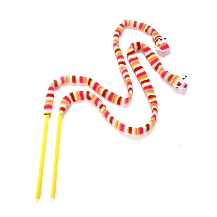 Vocaal Roze Teaser van Slangcat pet toys cat feather Toverstokje 113cm