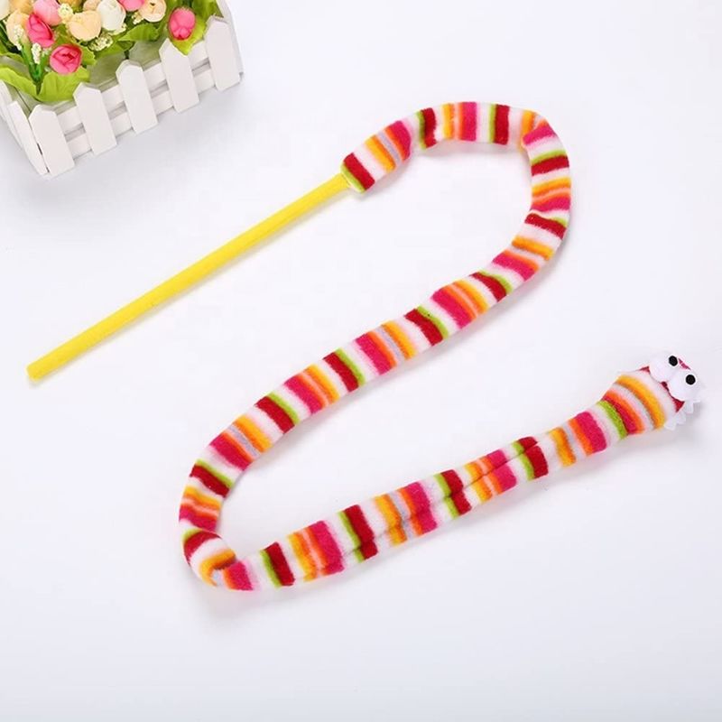 Vocaal Roze Teaser van Slangcat pet toys cat feather Toverstokje 113cm