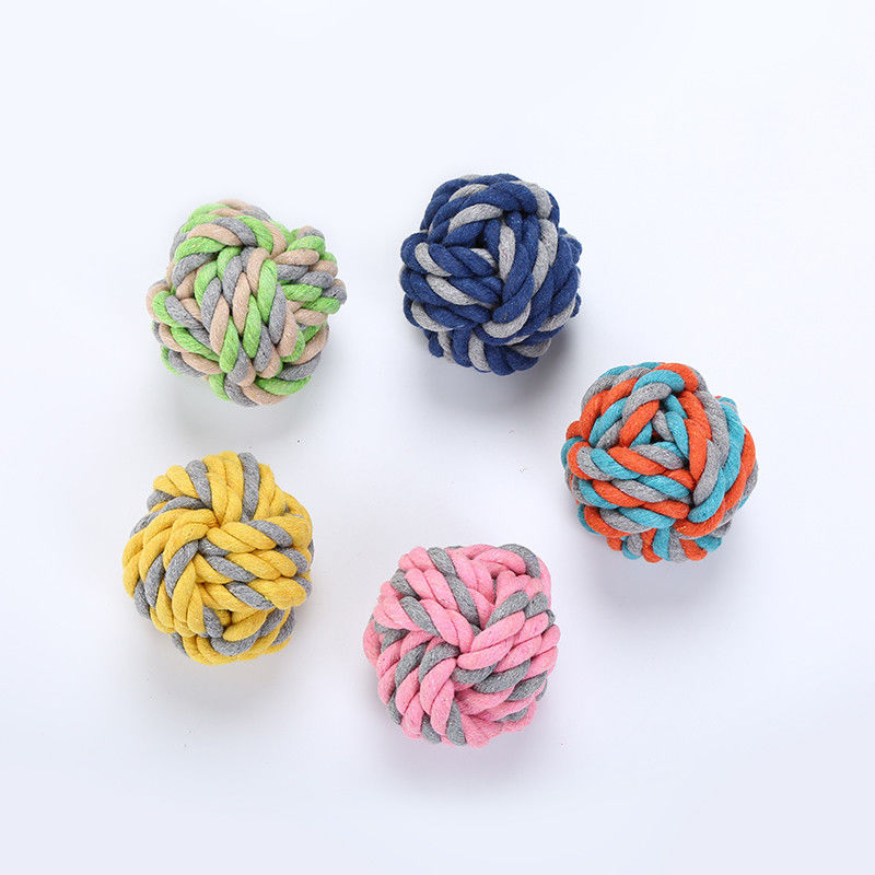 Beet Bestand van de Katoenen de Knoopbal van Toy Ball Braided Cotton Chew Hondkabel voor Hondtanden het Schoonmaken