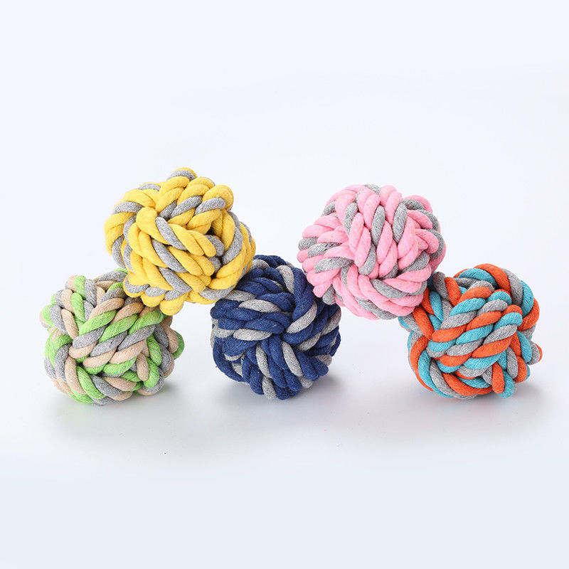 Beet Bestand van de Katoenen de Knoopbal van Toy Ball Braided Cotton Chew Hondkabel voor Hondtanden het Schoonmaken