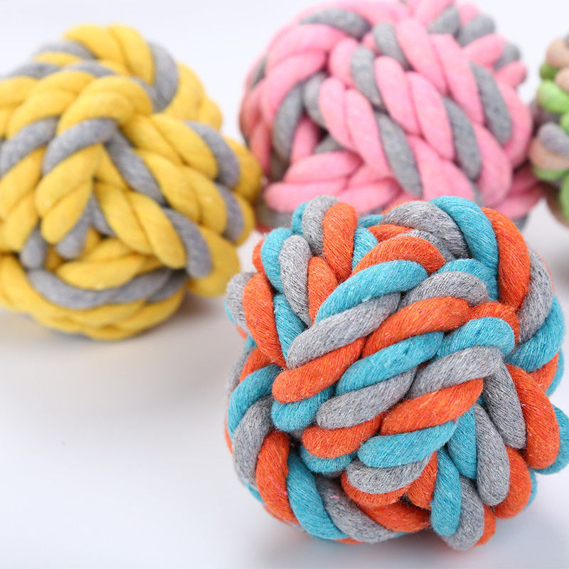 Beet Bestand van de Katoenen de Knoopbal van Toy Ball Braided Cotton Chew Hondkabel voor Hondtanden het Schoonmaken