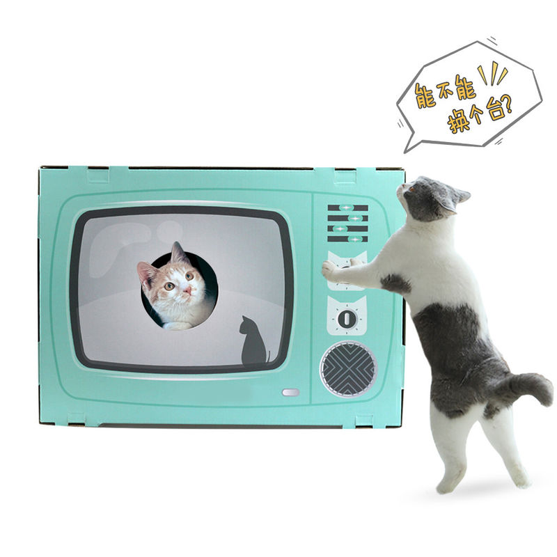 Cat House Scratcher Retro-de Vorm Cat Lounge van TV met het Holbed Scratcher van het Blocnote Golfkarton