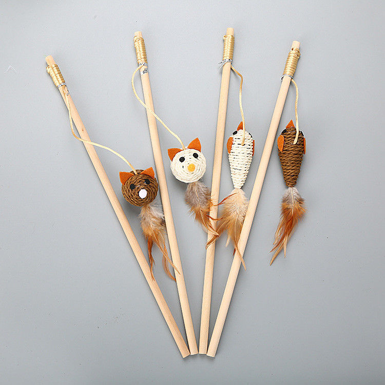 De veelvoudige Veer Cat Fishing Pole Toy van Stijlencat pet toys interactive funny