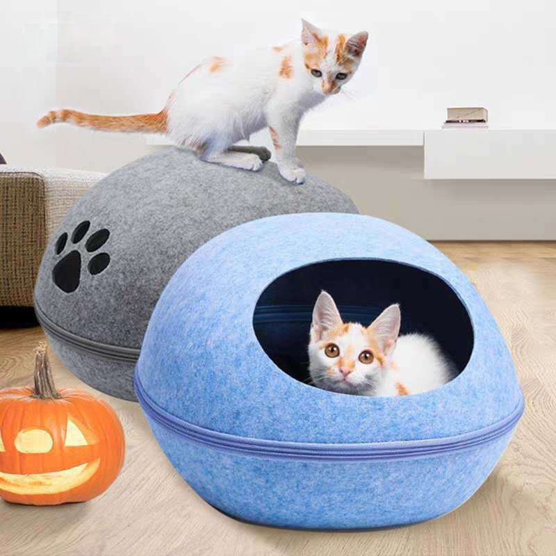 De milieuvriendelijke In te ademen Leuke Afneembare Hond Cat Cave Bed van de Eivorm voor Huisdierenlevering
