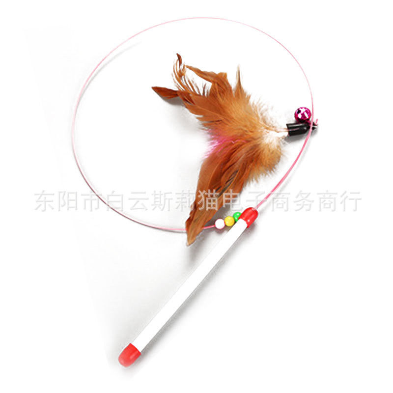 Teaser van Hallupetscat pet toys cat feather Toverstokje