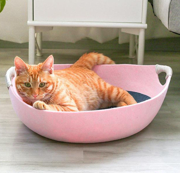 gevoeld kattennest met voor 100%-van de het nestkat van het veiligheidshuisdier het ronde van het de hondbed nest van het de kattenbed