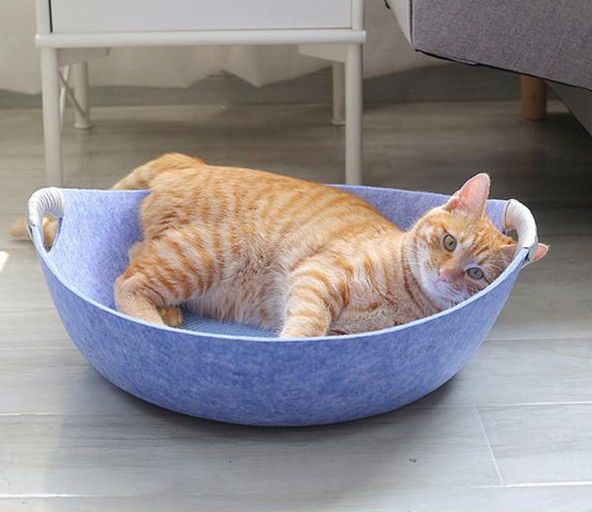gevoeld kattennest met voor 100%-van de het nestkat van het veiligheidshuisdier het ronde van het de hondbed nest van het de kattenbed