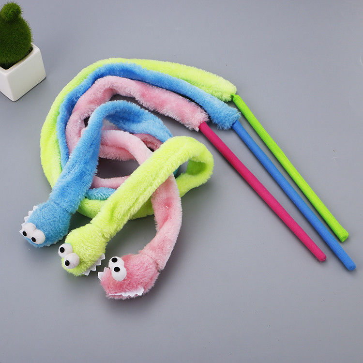 Leuk Duurzaam Cat Toy Teaser Snake Shape Kitten-Pluchetoverstokje 31g