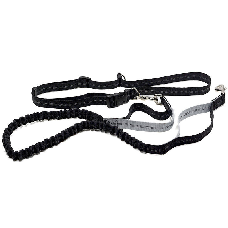 De intrekbare van de de Uitrustingstaille van de Kabel Weerspiegelende Hond van het de Riem Dubbele Handvat Leiband van de de Handen Vrije Hond van Bungees Elastische