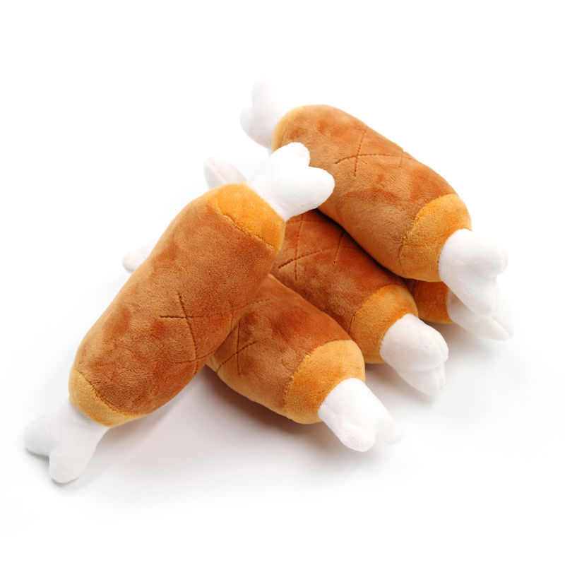 Twee leidden de Pluche van de Beenvorm de Piepende Hond het Tandjes krijgenspeelgoed 27g van het Speelgoedpuppy kauwt