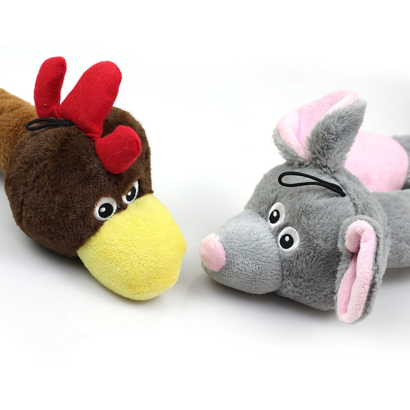 Van de Pluche Grappige Katten van de beet de Bestand Dierlijke Vorm Honden Toy Squeaky Durable Chew Toys