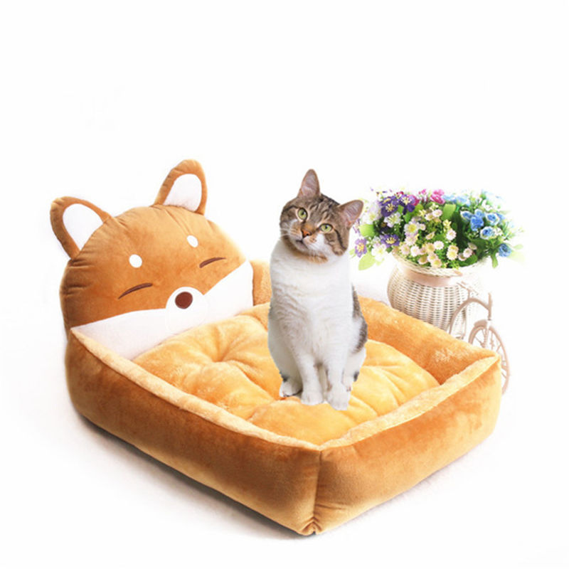 Modern van het Bedsofa yellow gray cartoons pet van het Besnoeiings Comfortabel Huisdier de Slaapbed 1600g