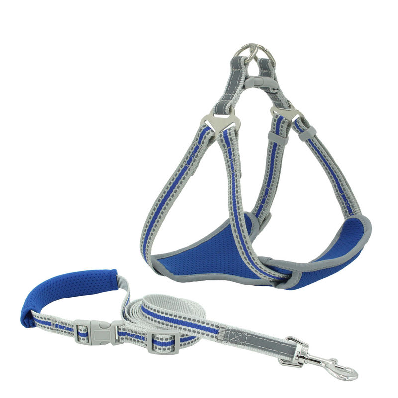 In te ademen van de de Borstriem van Mesh Reflective Leash And Collar vastgestelde de Tractie Vastgestelde Halsband en Leibanduitrusting