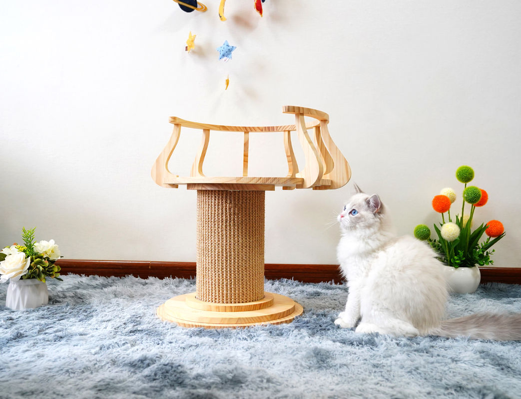 Eco Vriendschappelijke Houten het Krassen Cat Climbing Tree Tower Cat Grootte 72cm M 62cm van de Fotolijst L