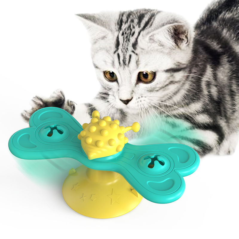 TPR-Stuk speelgoed van Huisdieren het Interactieve Kitten Toys Spinning Windmill Cat