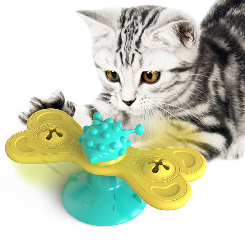 TPR-Stuk speelgoed van Huisdieren het Interactieve Kitten Toys Spinning Windmill Cat