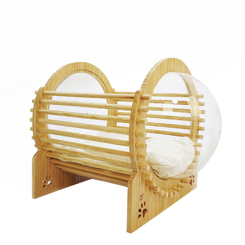 Capsule Houten Cat Bed House With Window