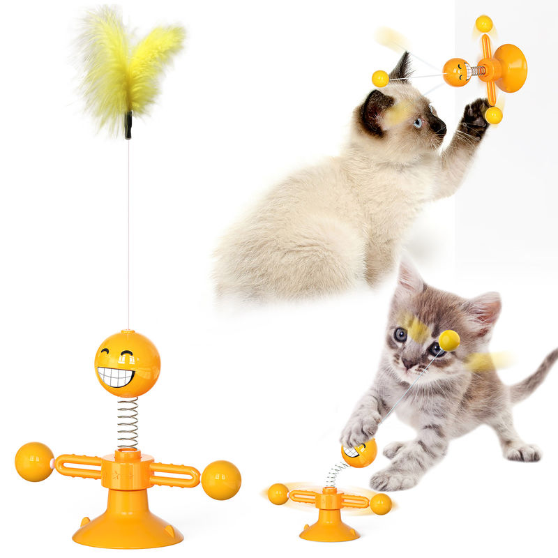 De Bal van Cat Pet Toys TPR Cat Spring Toys Kitty Interactive van de voedselrang