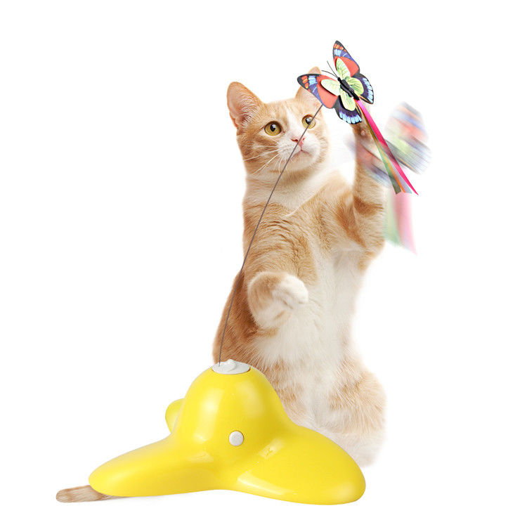 285g Elektrische het Roteren van Cat Pet Toys Flutter Bug Vlinder Cat Toy